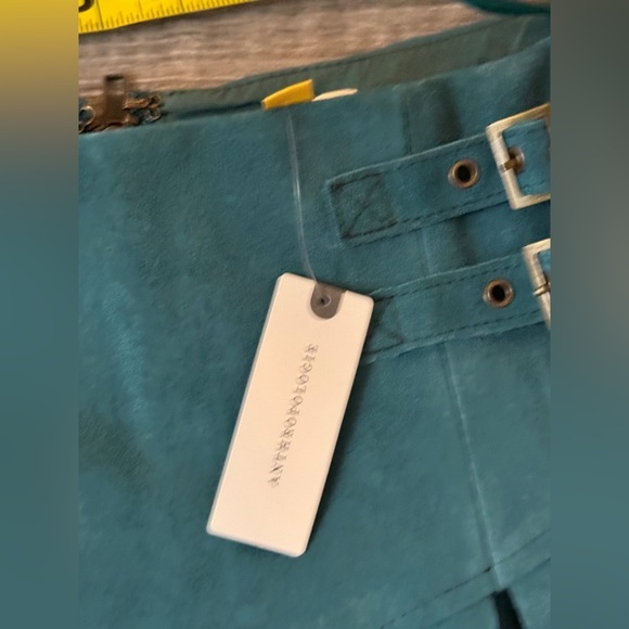 NWT Leifsdottir blue suede midi skirt. Size 12 - Picture 5 of 6